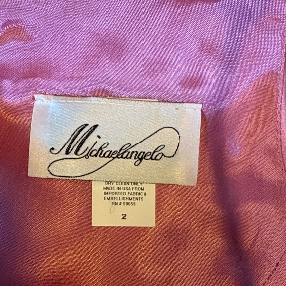 Michaelangelo Pink Satin Fabric - Picture 2 of 7